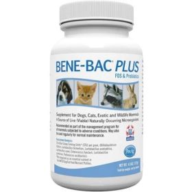 Pet Ag Bene Bac Plus Powder Fos Prebiotic and Probiotic for Dogs, Cats, Exotic and Wildlife Mammals