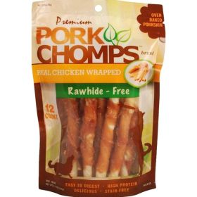 Pork Chomps Premium Real Chicken Wrapped Twists (Option: Mini)